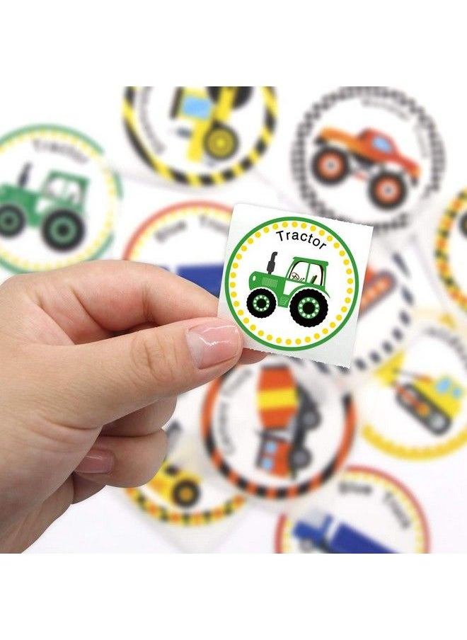 Fancy Land Truck Stickers For Kids 500Pcs Perforated Roll Construction Sticker Car Home Family Birthday Party  - Image 3