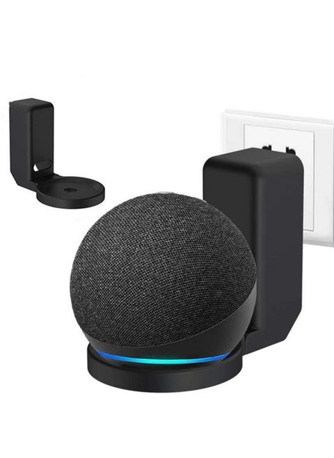 Outlet Wall Mount Holder Stand Hanger For Alexa Echo Dot 4 4th Gen Space Saving Accessories Without Messy Cords Or Wires Organize Your Echo Dot Securely And Neatly In Any Room