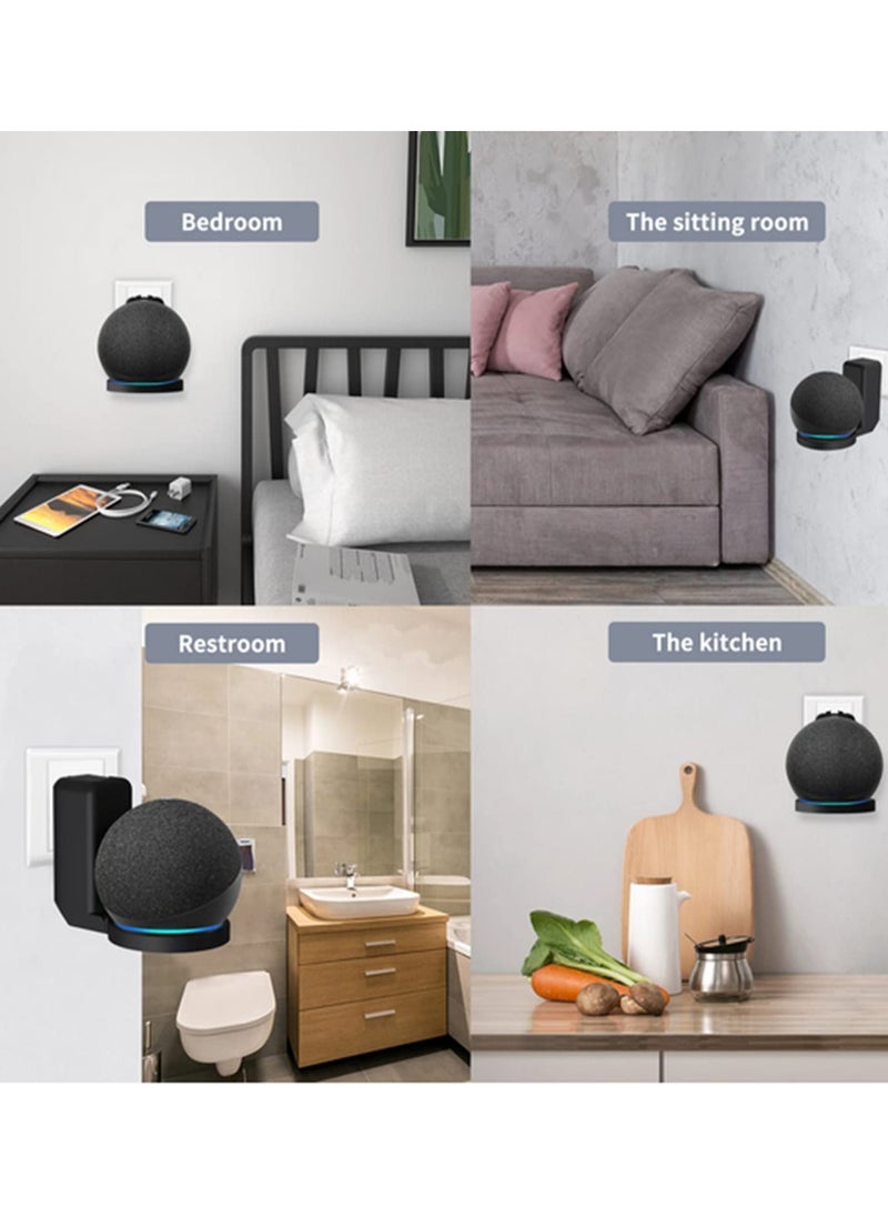 Outlet Wall Mount Holder Stand Hanger For Alexa Echo Dot 4 4th Gen Space Saving Accessories Without Messy Cords Or Wires Organize Your Echo Dot Securely And Neatly In Any Room