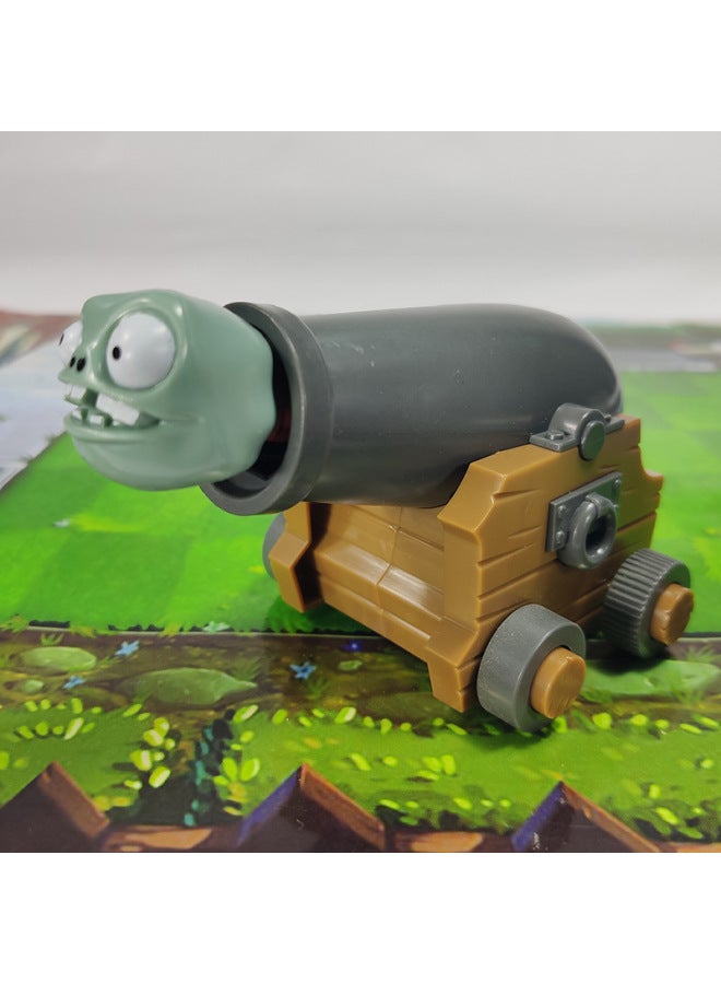 Plant Vs. Zombie Toy Kid Zombie Cannon Pirate Artillery Vehicle Shooting Boomerang Pepper Large-Color:Pull Back Version: Deep Sea Giant (magnetic Adsorption Mermaid) + Free 3 Card Target  - Image 2
