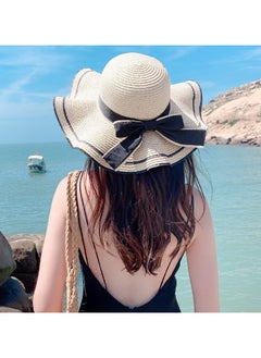 Women's Summer Wide Brim Straw Sun Hat with Elegant Black Bow, Beach Bucket Hat, Seaside Sun Protection, Travel Holiday Accessory - pzsku/ZDB7F55CE03A8E6145826Z/45/_/1734510283/1e1e6901-ff01-418c-ae65-50b84362b5f6