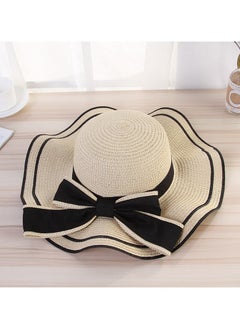 Women's Summer Wide Brim Straw Sun Hat with Elegant Black Bow, Beach Bucket Hat, Seaside Sun Protection, Travel Holiday Accessory - pzsku/ZDB7F55CE03A8E6145826Z/45/_/1734510285/70a941c2-827a-4759-8f10-0f150eaab1d1