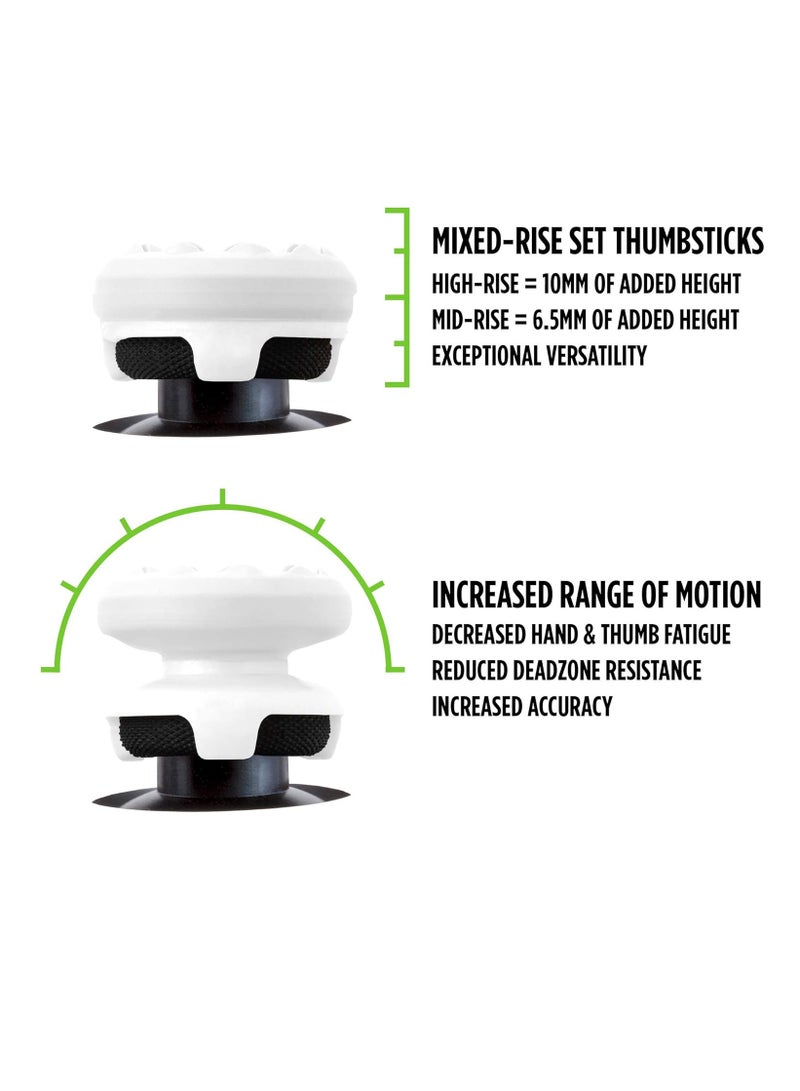 Controller Joystick for Xbox One and Xbox Series X Controller | 2 Performance Thumbsticks | 1 High-Rise, 1 Mid-Rise | White - Image 3