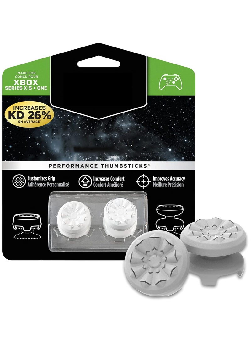 Controller Joystick for Xbox One and Xbox Series X Controller | 2 Performance Thumbsticks | 1 High-Rise, 1 Mid-Rise | White - Image 1