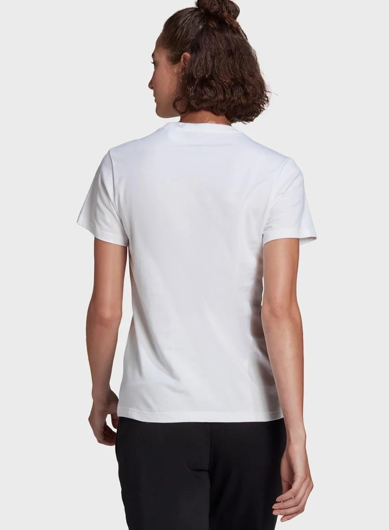 adidas Originals W Bl T White Training T-Shirts 2XSS