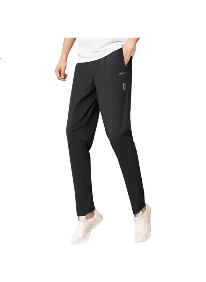 Pull Back Warrior Sports Casual Pants For Men, Summer Ice Silk Quick-Dry Trousers, Loose Straight-Leg Pants, Men'S Athletic Pants - Image 3