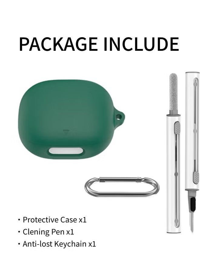 for Liberty 4 Pro Case Cover with Cleaner Kit, Soft Silicone Protective Case for Anker Soundcore Liberty 4 Pro Case for Women Men, Liberty 4 Pro Case Accessories with Keychain - Image 3