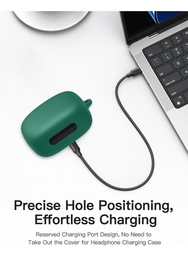 for Liberty 4 Pro Case Cover with Cleaner Kit, Soft Silicone Protective Case for Anker Soundcore Liberty 4 Pro Case for Women Men, Liberty 4 Pro Case Accessories with Keychain - Image 4