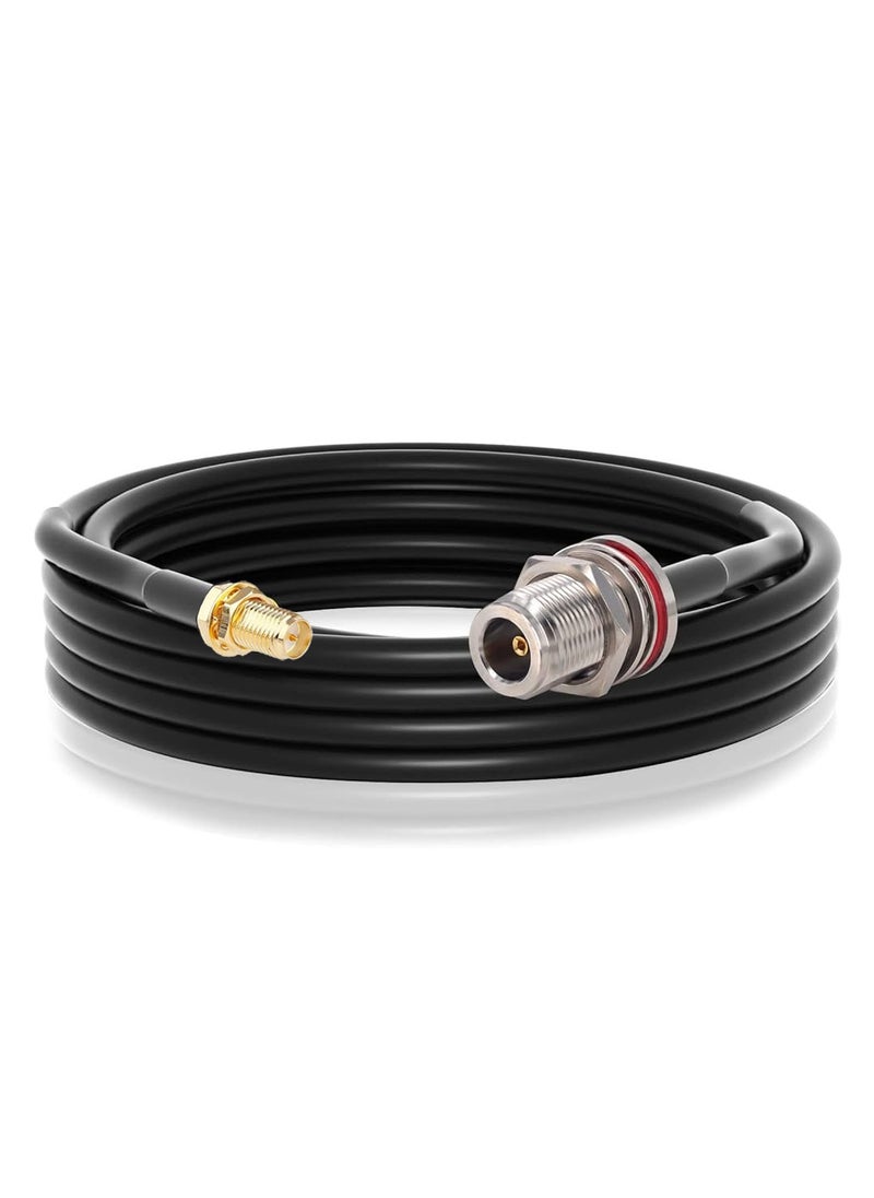 Ohm OHM N-Type Female to RP-SMA Female Antenna Cable RG223 N-Type waterproof and mount panel  - Image 1