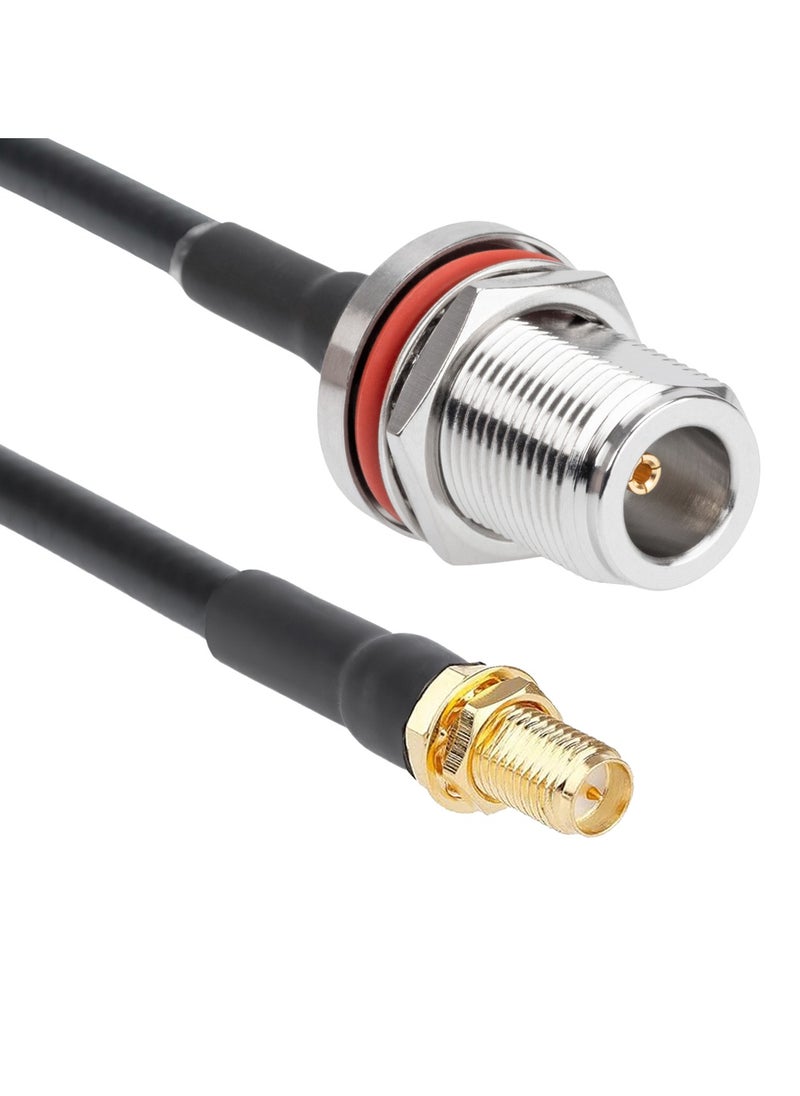 Ohm OHM N-Type Female to RP-SMA Female Antenna Cable RG223 N-Type waterproof and mount panel  - Image 2