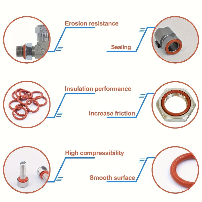 390 Oil And Heat Resistant O Ring Seal Gasket Set For Automotive Piping And Industrial Use - Image 5