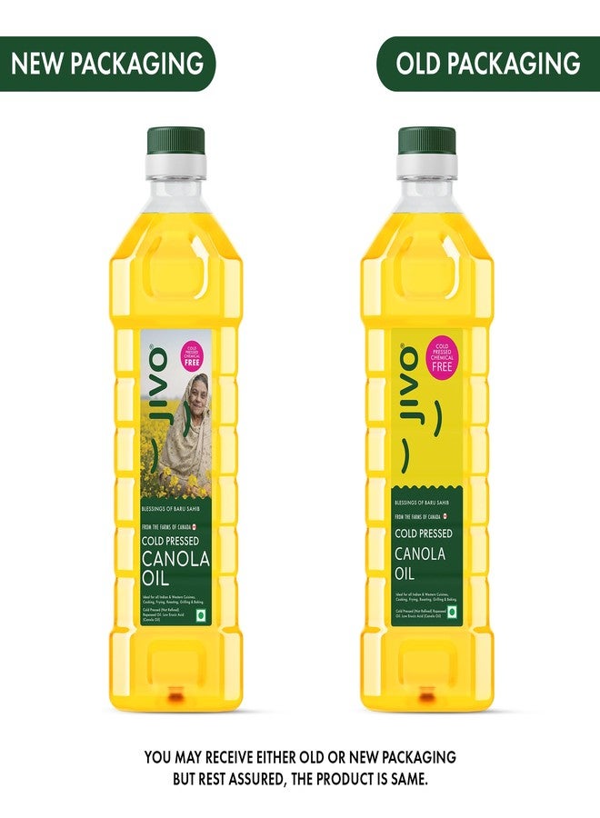 Jivo Cold Pressed Canola Oil 1 Litre | Natural Edible Cooking Oil | Ideal for Frying, Baking & Daily Use - Image 2