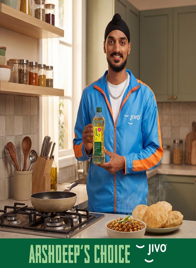 Jivo Cold Pressed Canola Oil 1 Litre | Natural Edible Cooking Oil | Ideal for Frying, Baking & Daily Use - Image 3