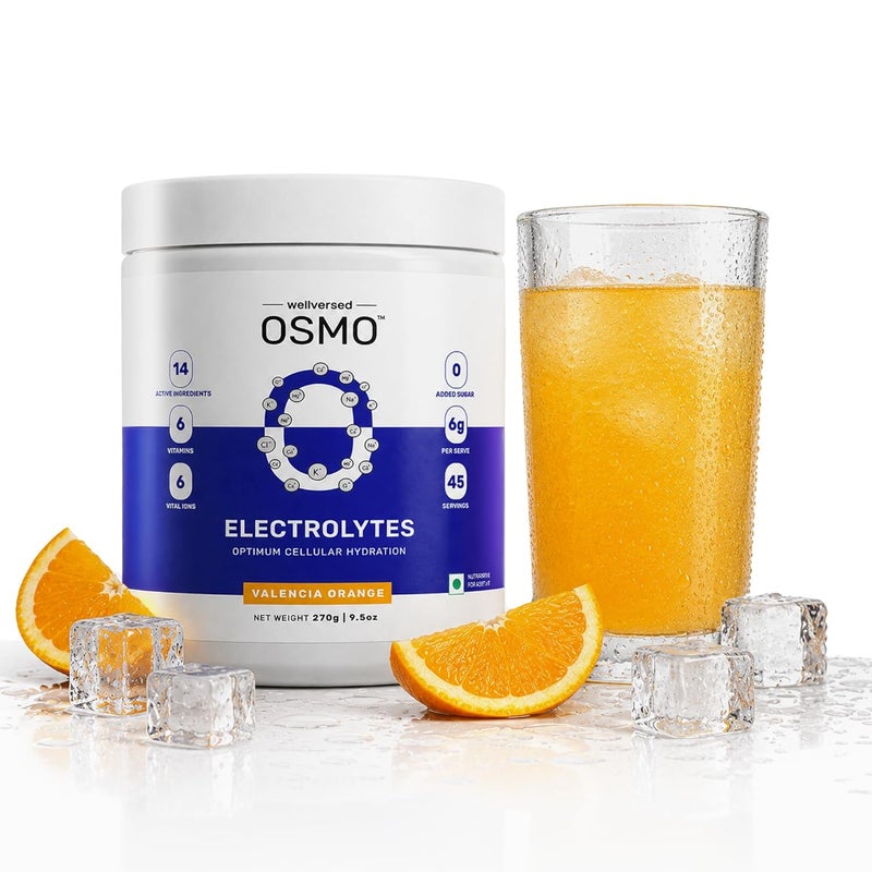 Wellversed OSMO Electrolyte Hydration Blend Valencia Orange Flavour (270g, 45 servings) - Image 2