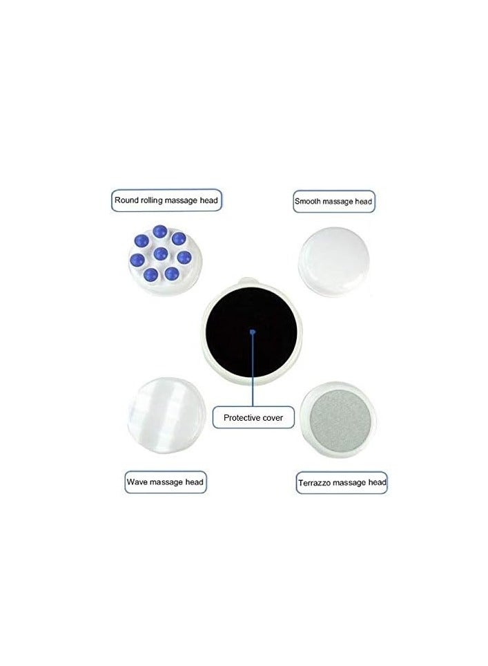 اداة تدليك الجسم الاحترافية مع 4 رؤوس مختلفة وغطاء واقي للراس، موصل بسلك كهربي، متعدد الالوان - Image 3
