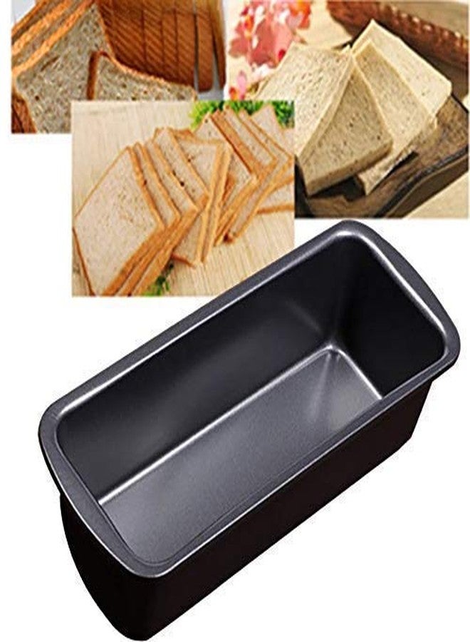 SAMEZONE Bread Mould Tin for Microwave Tray Bread Loaf Mould Pan Baking Non Sticky Tin Aluminium Oven Microwave Kitchen Rectangle Bakeware 20 cm Black - Image 1