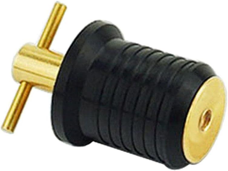 klarako1" Inch New TklarakoHandle TWISTklarakoIN Boat DRAIN PLUG klarakoBrass & Rubber Heavy Duty - Image 1