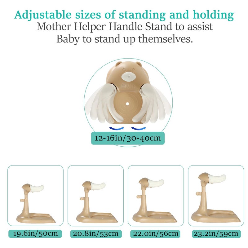 Doraloko Baby Hug Bath Tower for Standing Up Themselves, 6-18 Months Toddler Shower Stand Support, Bathing Seat Chair Handle, Free Mother Hands, Easy Setup, Safe Design, Adjustable Size(Off White-New Edition) - Image 5