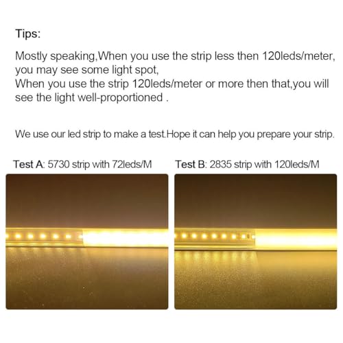 HAMRVL 6-Pack 1ft/30cm 16x16mm Led Aluminum Channel System with Cover V Shape, Led Strip Light Diffuser Track with End Caps Mounting Clips Accessories,Aluminum Profile for Led Strip Lights for Indoor - Image 5