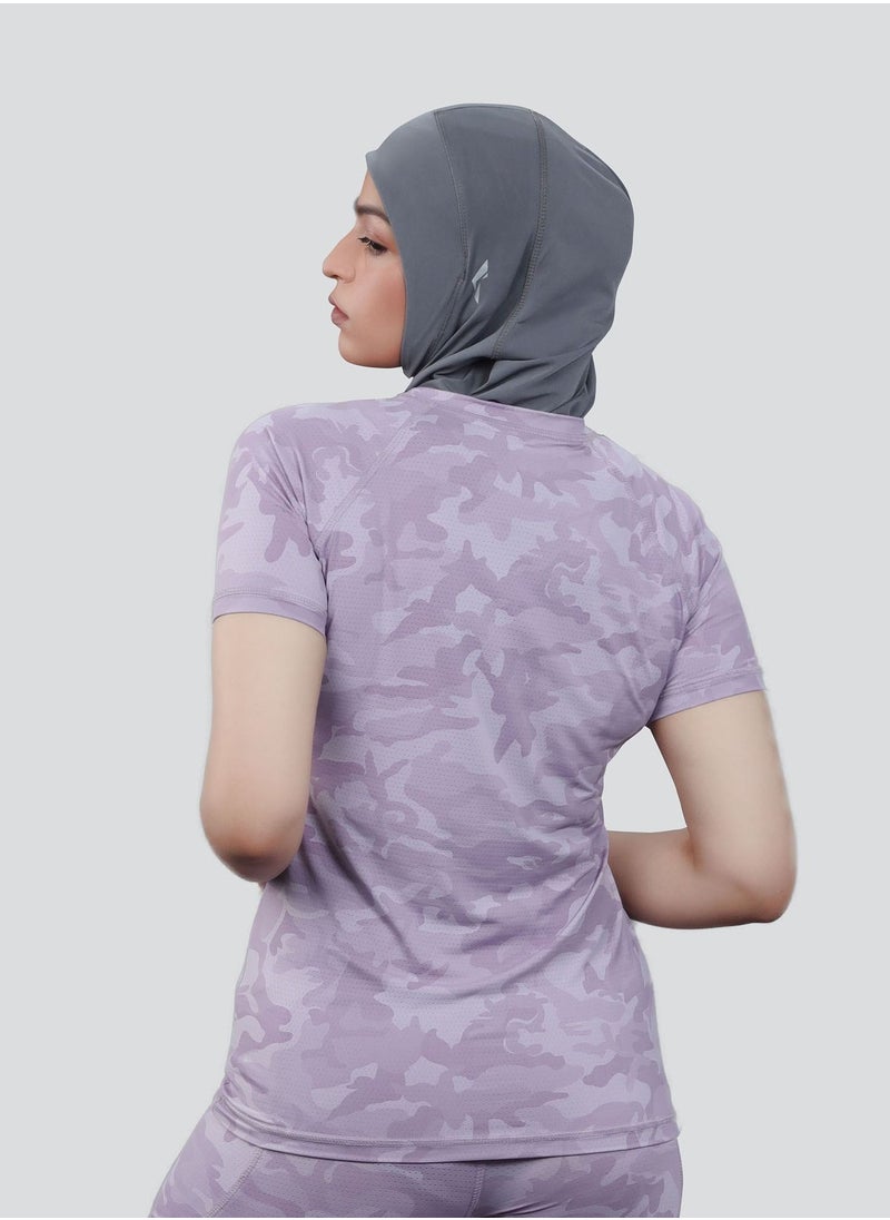 FLUSH - Flush Women's Activewear Camo T-shirts, Dri-Fit Stretchable Workout T-shirt for Gym, Running, Yoga Sports - Image 1