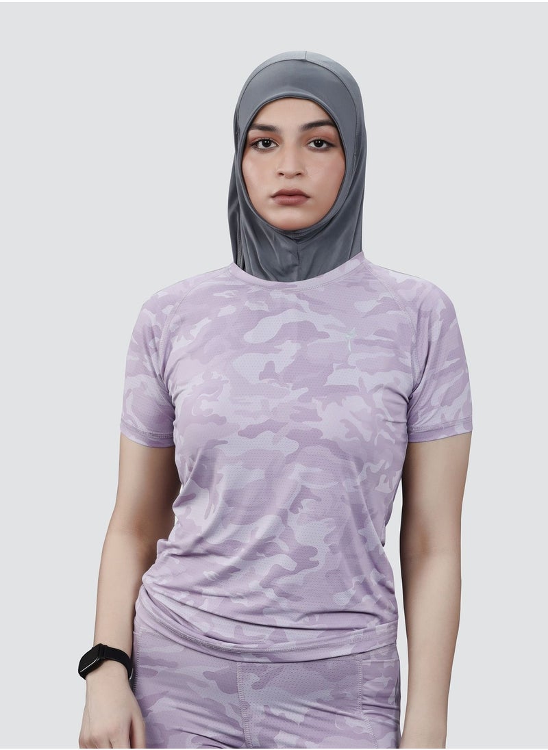 FLUSH - Flush Women's Activewear Camo T-shirts, Dri-Fit Stretchable Workout T-shirt for Gym, Running, Yoga Sports - Image 1