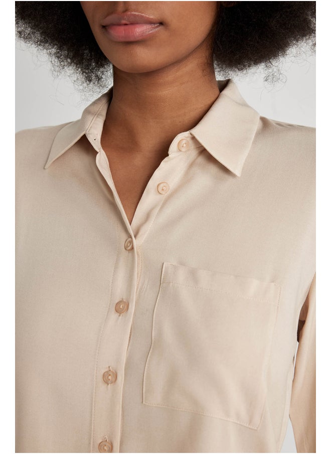 DeFacto - Woman Regular Fit Woven Long Sleeve Shirt - Image 1