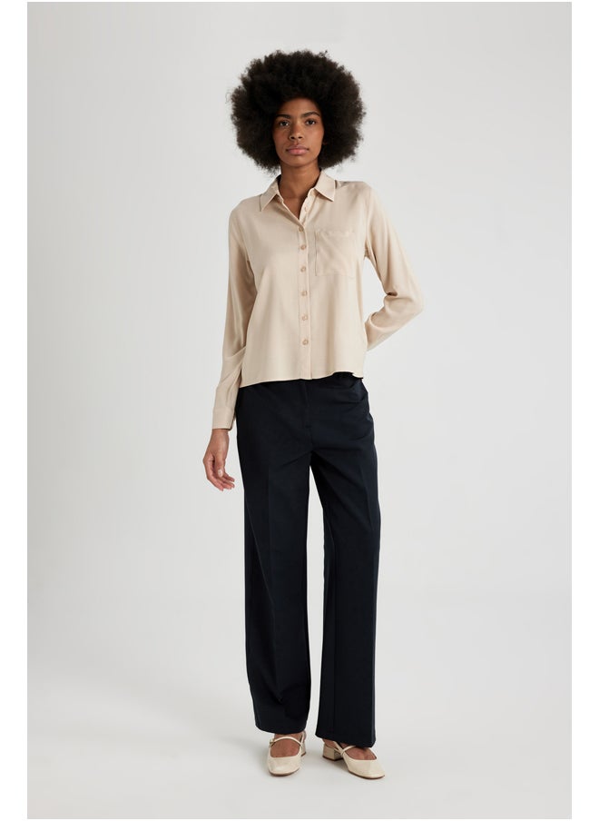 DeFacto - Woman Regular Fit Woven Long Sleeve Shirt - Image 1