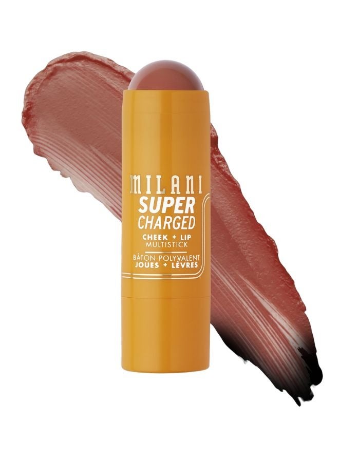 Milani Supercharged Cheek + Lip Multistick 130 Spice Jolt Deep Pink Nude | Creamy, Blendable, Multi-Use Makeup Stick for Lips & Cheeks | Hydrating, Lightweight Formula | Buildable Color & Natural Finish - Image 1