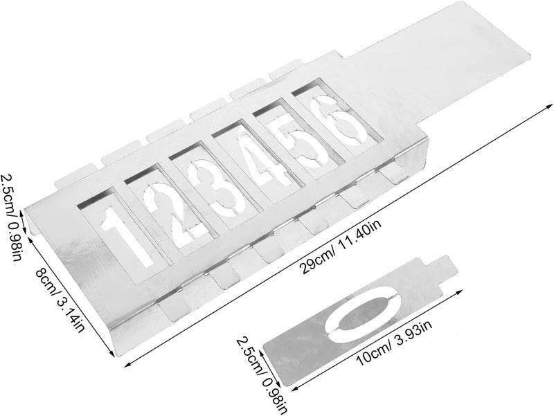 1 Set Hollow Number Stencil: Reusable Spray Painting Templates with 6-Slot Holder - 0-9 Digital Number Templates for Painting on Wood, Walls, Signs - Image 2