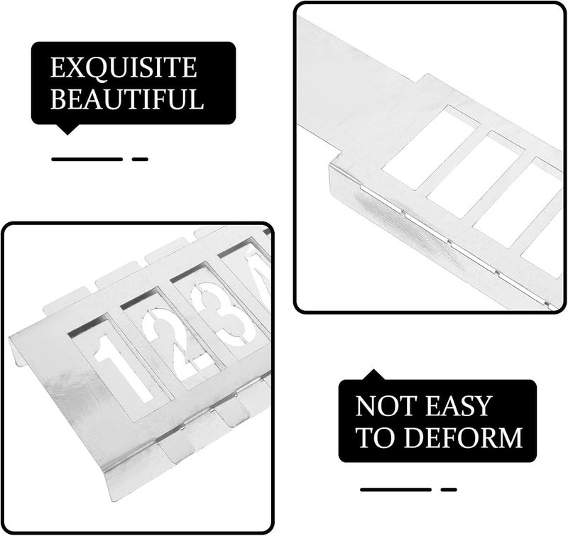 1 Set Hollow Number Stencil: Reusable Spray Painting Templates with 6-Slot Holder - 0-9 Digital Number Templates for Painting on Wood, Walls, Signs - Image 3
