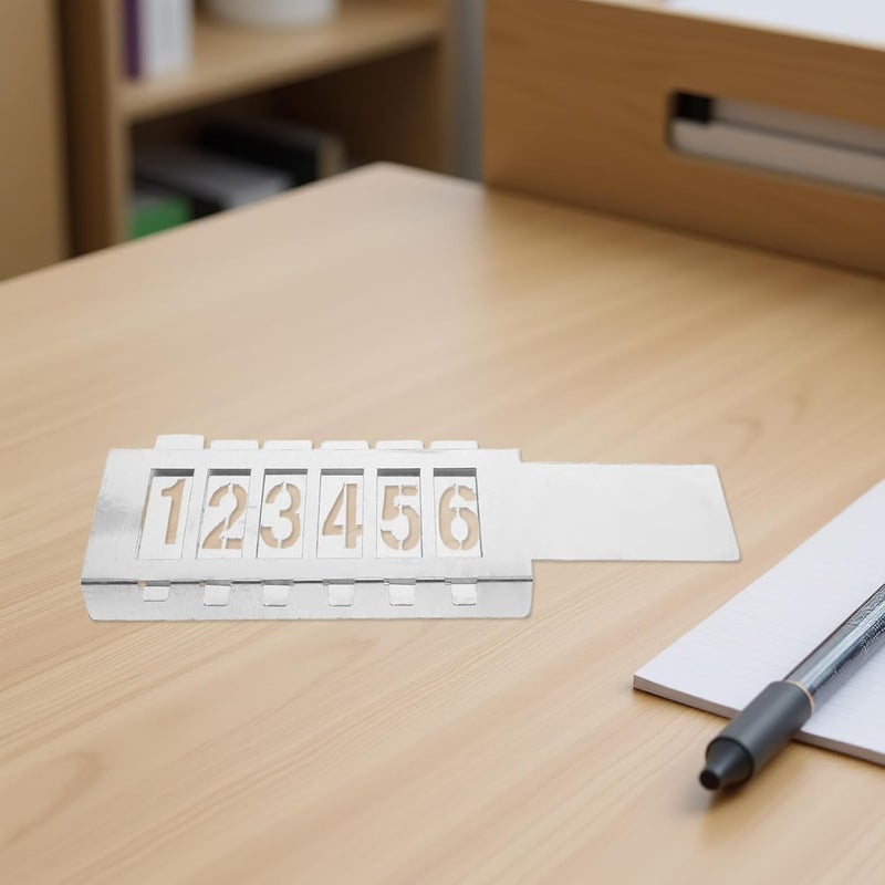 1 Set Hollow Number Stencil: Reusable Spray Painting Templates with 6-Slot Holder - 0-9 Digital Number Templates for Painting on Wood, Walls, Signs - Image 5