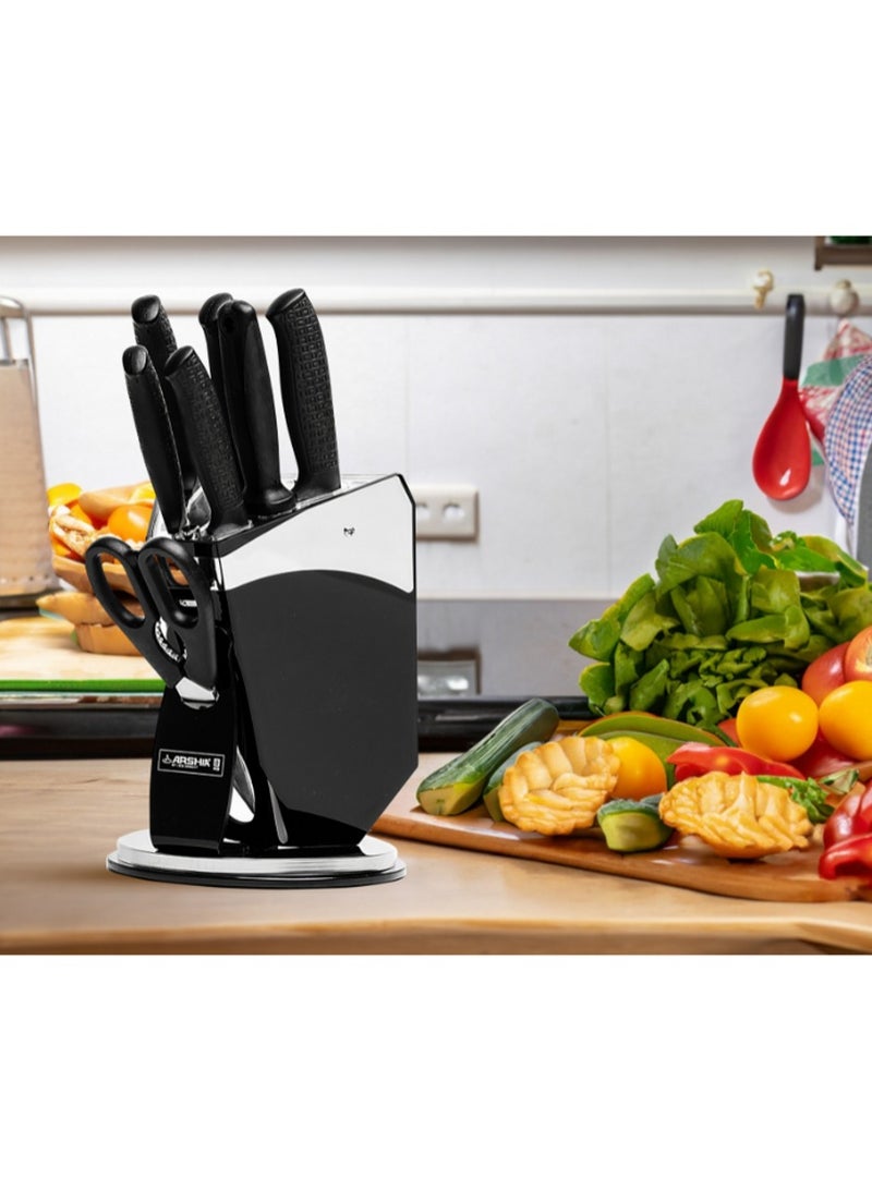 Arshia Stainless Steel Non-stick Knife Set 8pc - Image 2