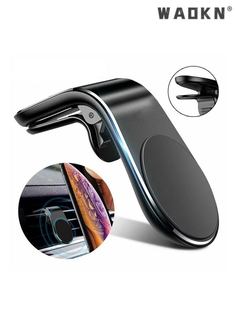 WAOKN Magnetic Air Vent Car Phone Holder, Universal Magnetic Mount for Smartphones, Secure and Stable Vent Clip Design, Ideal for Hands-Free Navigation, Enhances Driving Safety, Sleek and Compact - Image 2