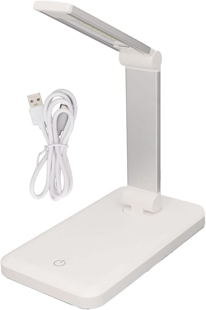 مصباح أظافر LED قابل للطي احترافي بقوة 10 واط مجفف طلاء الأظافر مع 10 شرائح LED تجفيف سريع يعمل بتقنية USB قاعدة قابلة للطي للاستخدام المنزلي أو في الصالون بلون أبيض وذهبي - Image 1