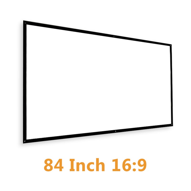 84 Inch Projector Screen 16:9 HD Foldable Portable Projection Screen Anti-Crease Rear Front Projection Movies Screen for Home Theater Outdoor Indoor Movies - Image 2
