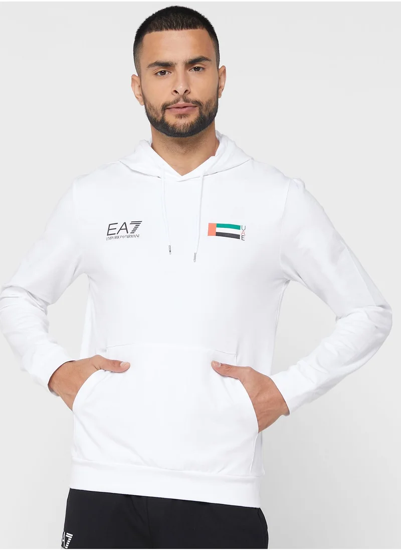 EA7 Emporio Armani Slogan Hoodie