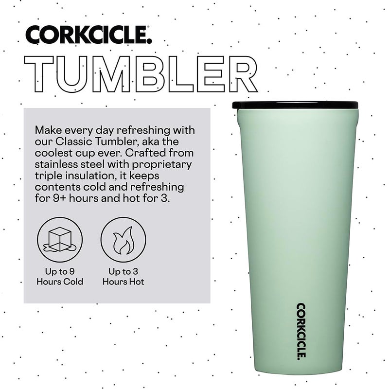Corkcicle Classic Triple Insulated Coffee Mug with Lid, Sage Mist, 24 oz – Stainless Steel Travel Tumbler Keeps Beverages Cold 9+hrs, Hot 3hrs – Cupholder Friendly Travel Coffee Tumbler - Image 2