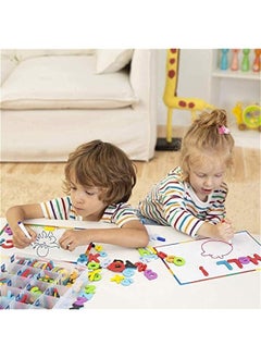 DURKU Colorful Magnetic Alphabet Letters Kit - 216 Pcs for Preschool Kids and Toddlers, with Double-Sided Magnet Board for Spelling and Learning  - Image 4