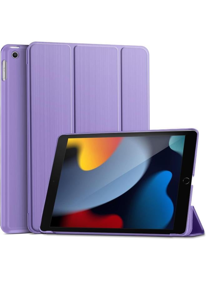 Procases Ipad 10.2 Case 2021 Ipad 9Th Gen 2020 Ipad 8Th Gen 2019 Ipad 7Th Gen Case Slim Tri Fold Stand Hard Back Shell Dual Standing Angles Protective Smart Cover Case For Ipad 10.2" Purple - Image 1