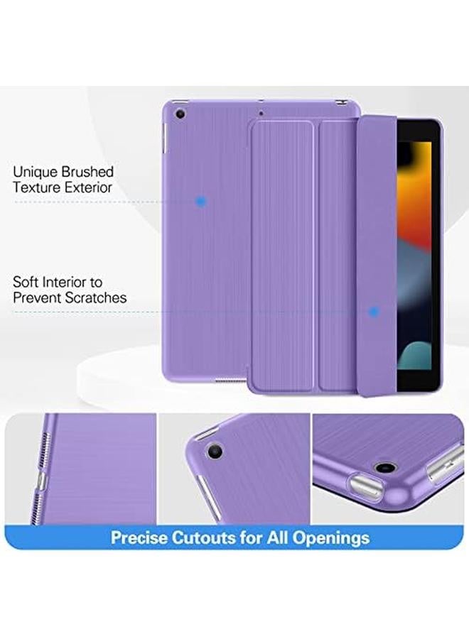 Procases Ipad 10.2 Case 2021 Ipad 9Th Gen 2020 Ipad 8Th Gen 2019 Ipad 7Th Gen Case Slim Tri Fold Stand Hard Back Shell Dual Standing Angles Protective Smart Cover Case For Ipad 10.2" Purple - Image 4