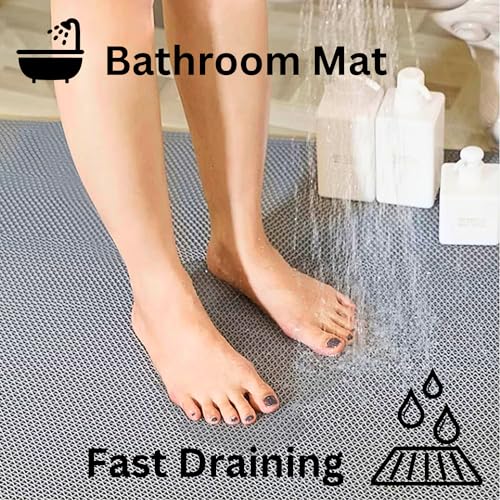 Purav Light Anti-Skid Non-Slip Waterproof Rubber Door Mat for Home Outdoor Entrance Large Size Foot Mats (2x5 feet, Grey) - Image 3