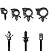 QYIMLI Universal Push Mount Cable Zip Tie with Automotive Wire Loom Clips Kit Car Engine Bay Replacement Parts for Trucks Cars 50pcs - Image 2