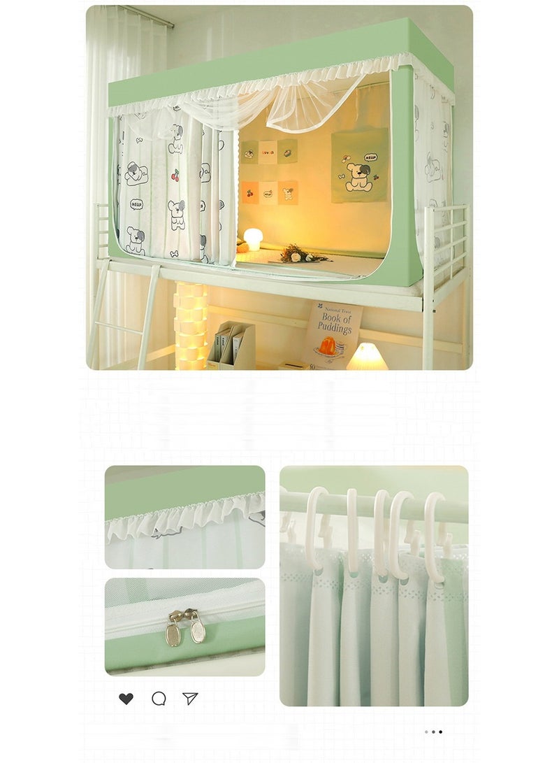 general Cartoon Deck Curtain Student Dormitory Bed Curtains Mosquito Net With Bracket Gift For The Start Of The School Season - Image 2