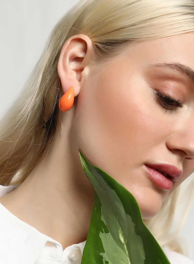 SOHI Small Teardrop Shaped Artificial Stud Earring Jewellery