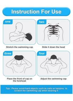 Dolphin Silicone Swimming Cap Waterproof For Kids & Adults - White  - Image 5