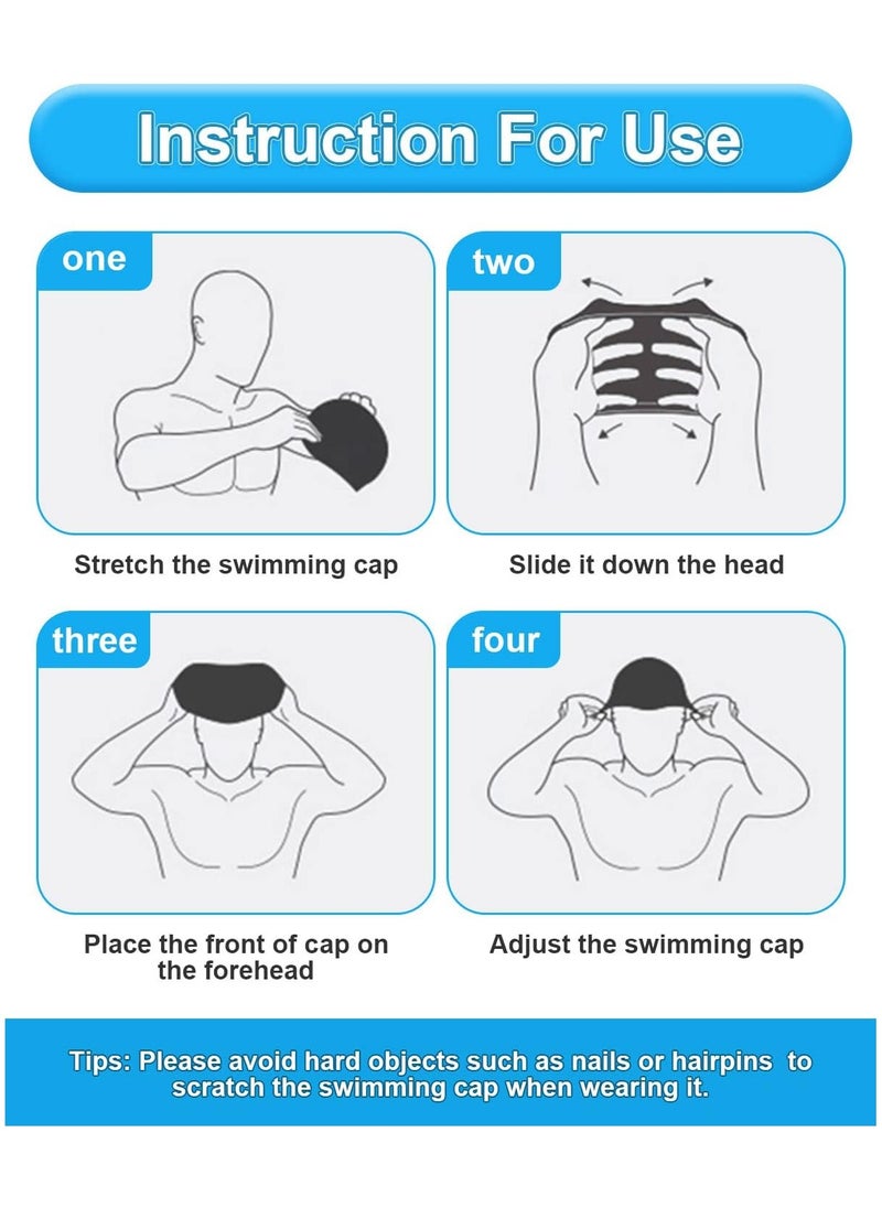 Dolphin Silicone Swimming Cap Waterproof For Kids & Adults - White  - Image 5