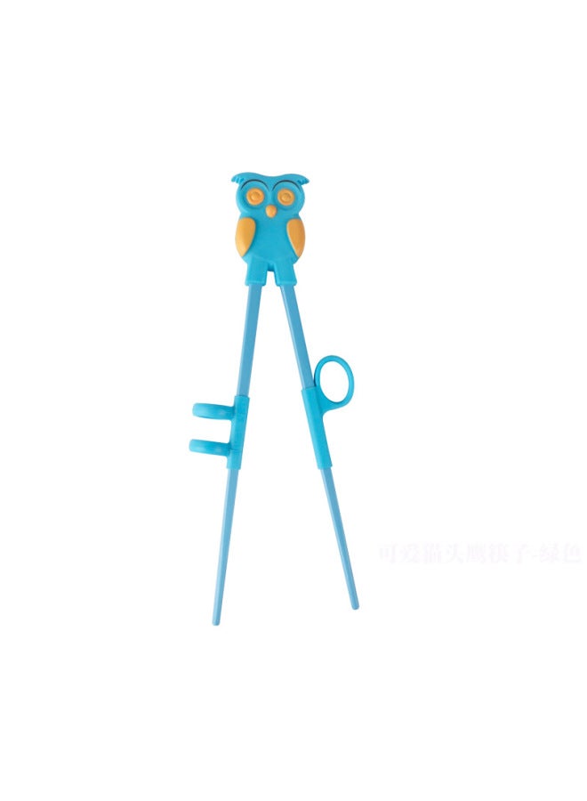 Daily Use Tableware/chopsticks - Bamboo Chopsticks Lotus Design-Color:Owl Melamine Blue Chopsticks Set - Image 1