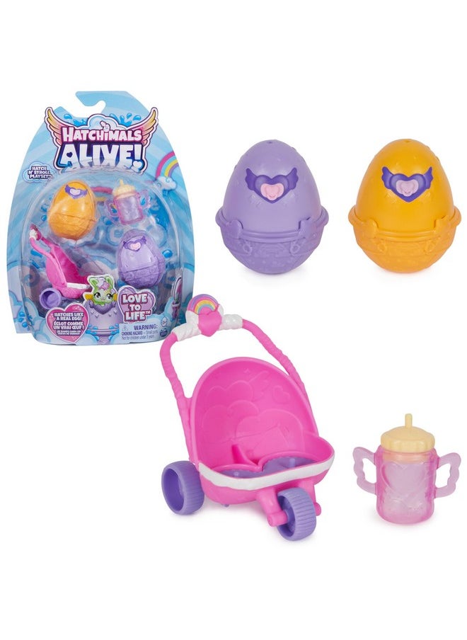 HATCHIMALS - Alive Hatch N’ Stroll Playset With Stroller Toy And 2 Mini Figures In Selfhatching Eggs Kids Toys For Girls And Boys Ages 3 And Up - Image 1