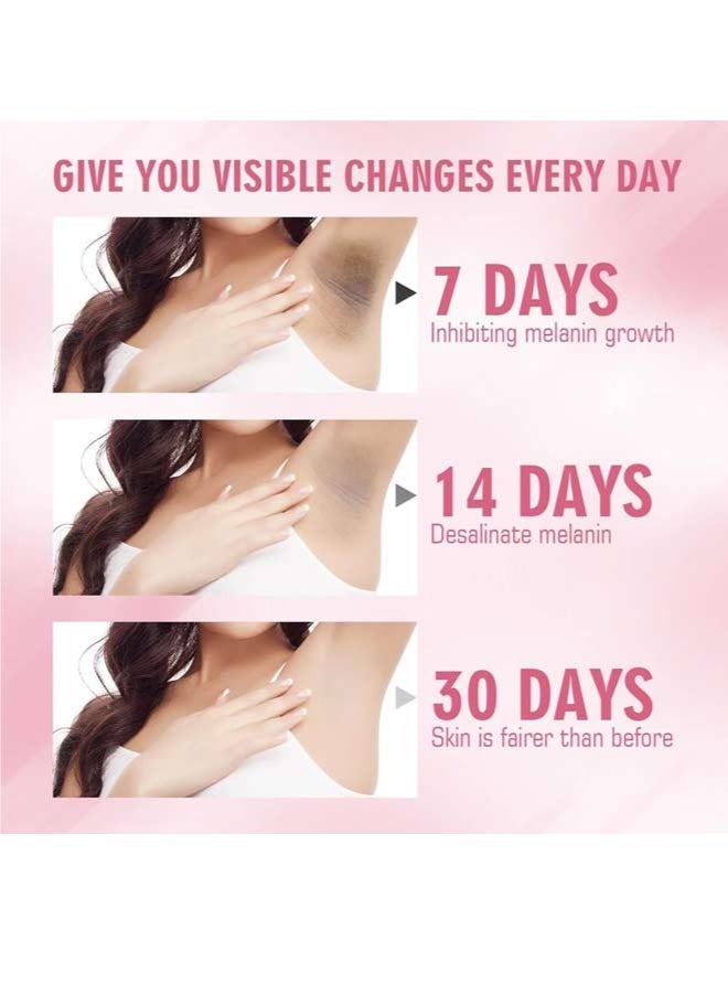OUHOE Whitening Cream,Intimate Area Skin Lightening Cream, Skin Whitening Cream Bleaching Cream for Intimate Area, Underarm, Knees, Elbows, Inner Thigh, Bikini Line, Armpit Parts - Image 5