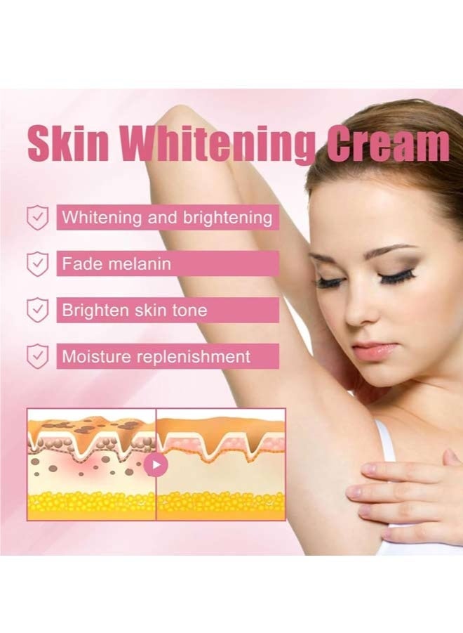OUHOE Whitening Cream,Intimate Area Skin Lightening Cream, Skin Whitening Cream Bleaching Cream for Intimate Area, Underarm, Knees, Elbows, Inner Thigh, Bikini Line, Armpit Parts - Image 4